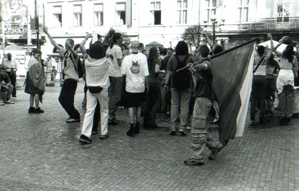 Oslavy vtzstv v Mistrovstv svta v lednm hokeji, kter se konaly v Praze po pjezdu naich hokejist.
